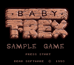 Baby T-Rex (Prototype) Title Screen